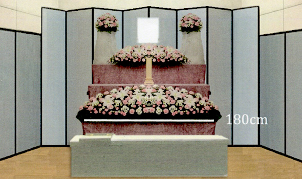 家族葬・一般葬プランの祭壇